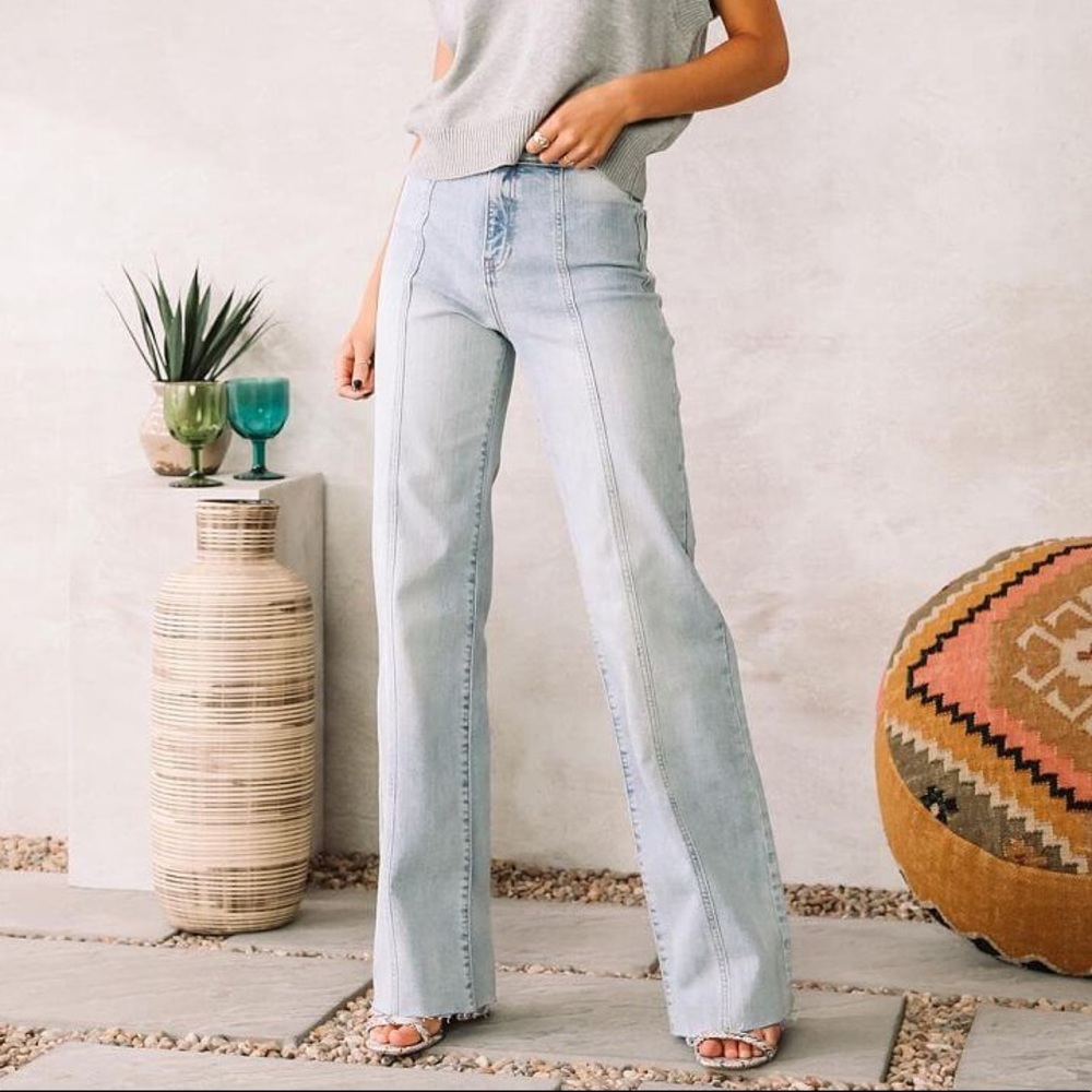 NWT Willow & Root The wide leg ultra high rise jeans